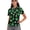 Clover Pattern, variant on Whosucclay Easter Egg Floral Athletic Tops, 1/4 Zip Lightweight V Neck Short Sleeve Golf Shirts for Travel Tennis Hiking Soft Size Large