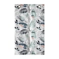 thumbnail image 1 of Floral Hanging Pocket Organizer, Tropical Plantation Exotic Leaves Drawn by Hand, Printed Polyester Storage Bag with Pockets, 21" x 31", Multicolor, 1 of 2