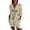 Yellow, variant on QASIEATN Button Down Shirts for Women 3/4 Sleeve Linen Cotton V Neck Tops Casual Loose Work Blouses