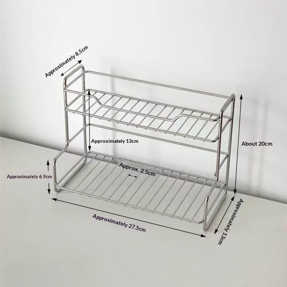 Minimalist Double-layer Storage Rack for Bathroom Sink for Storing Cosmetics Shower Gel Toiletries, Drainage Rack Storage Rack