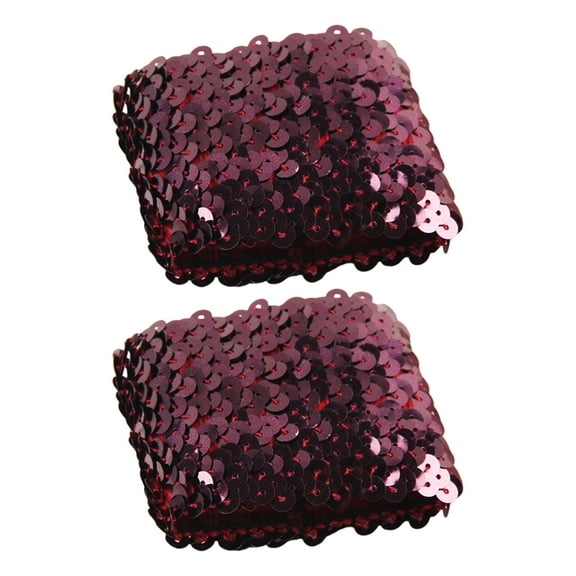 Glittering Sequined Cuffs Party Dressingup Arm Sleeves Elastic Wrist Cuffs Decorative Cuff Sleeves for Women and Girl