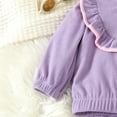 thumbnail image 4 of WOYY Infant Girls Outfits Ruffle Zipper Mock Neck Sweatshirt Pants Set, Sizes 6M-3T, 4 of 6