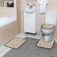 thumbnail image 4 of Ryvnso 4 Pcs Floral-8 Bathroom Shower Curtain Set with 12 Hooks Bath Mat Toilet Lid Cover, 4 of 8