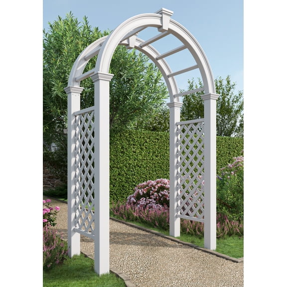Vita 60" x 102.25" Nantucket Legacy Vinyl Arbor, White VA84250