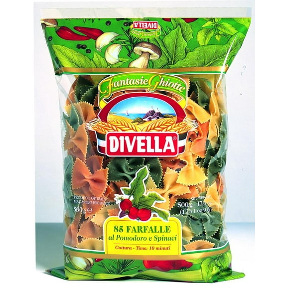 Divella Pâtes Italiennes Farfalle Tricolore 500g