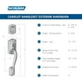 thumbnail image 4 of Schlage F62-Cam-Sie Double Cylinder Camelot Handleset - Brass, 4 of 5