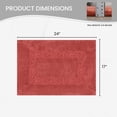 thumbnail image 5 of Home Weavers Classy Bathmat 100% Cotton Tufted Bath Rug, Extra Soft and Absorbent Bath Rugs, Bath Carpet, Machine Wash, bath rug for Bathroom, 17"x24" Rectangle, Coral, 5 of 10
