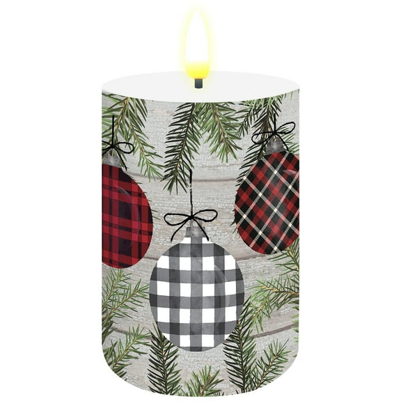 Briarwood Lane Patterned Ornaments Flameless Candle