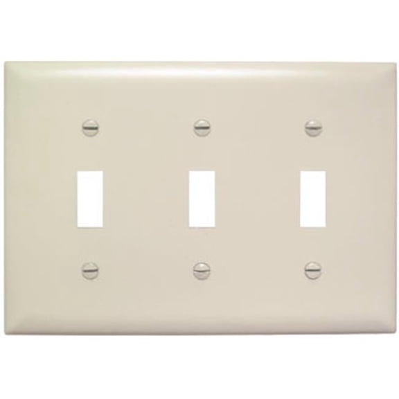 TP3LACC12 Wall Plate, 3 Gang, Light Almond