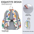 thumbnail image 5 of Cute Dinosaur Pattern Backpack for School,Cute School Bag,Schoolbag with Adjustable Shoulder Straps & Padded Back,13.4"x11"x4.7", 5 of 6