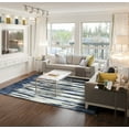 thumbnail image 3 of HomeRoots 511229 8 x 11 ft. Ivory, Blue & Grey Abstract Distressed Rectangle Area Rug, 3 of 8