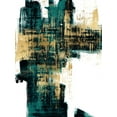 thumbnail image 2 of Wise, Alex 15x18 White Modern Wood Framed Museum Art Print Titled - Infatuation Gold on Teal I, 2 of 4