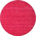 thumbnail image 1 of Ahgly Company Machine Washable Indoor Round Contemporary Ferrari Red Area Rugs, 6' Round, 1 of 7