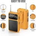 thumbnail image 2 of Pocket Radio AM FM, Mini Portable Radios, Transistor Radios with USB-C Charging& Battery Operated, Excellent Reception& Clear Speaker and Headphone Jack, Back Clip, Flashlight for Senior and kids, 2 of 6