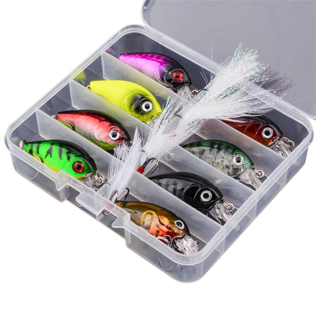Youthyao 8pcs Minnow Fishing Lures Floating Hard Baits Artificial Baits Crankbait Swimbait Fishing Tackle Lure Enduring