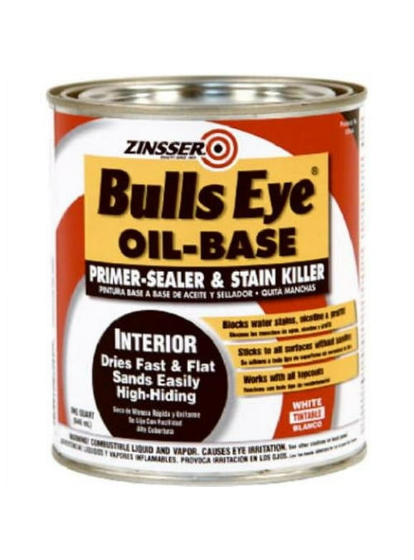Bulls Eye Oil-based Primer/sealer & Stain Killer, 1 Qt., Zinsser, 03544