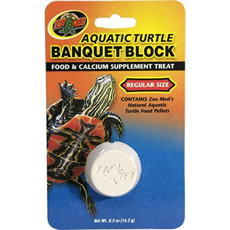 Aquatic Turtle Banquet Block, Food and calcium supplement in one By Zoo