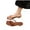 Brown, variant on ZACPNCV Womens Square Toe Flip Flops Comfort Casual Beach Slides Summer Fall High Heel Sandals