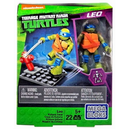 Teenage Mutant Ninja Turtles Animation Leo Katana Swat Set Mega Bloks 32714