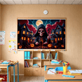 thumbnail image 5 of Spooky Design Halloween Banner Skeleton Pumpkin Decoration Haunted Graveyard Scene for Halloween Party Outdoor Indoor, 5 of 9