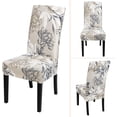 thumbnail image 4 of Printed Dining Room Chair Covers Set of 6, Stretch Kitchen Chair Covers Washable Parsons Chair Slipcover Removable Dining Chair Protectors for Hotel,Ceremony(Flower Pattern3), 4 of 6