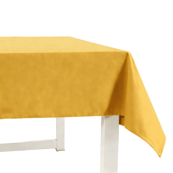 WAMSOFT Rectangle Tablecloth Heavy Duty Fabric Water Resistant for Dining Tablecloths Washable, Kitchen Tabletop Decoration, Thick Table Cover for Indoor and Outdoor Use,102x 54 Inch, yellow
