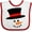 White and Red, variant on Inktastic Snowman with Top Hat and Carrot Nose Boys or Girls Baby Bib