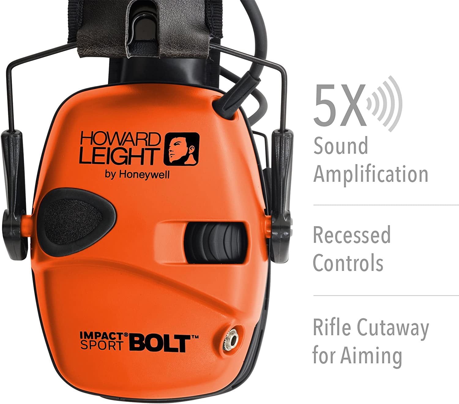 Howard Leight Impact Sport Bolt Electronic Shooting Earmuff 22dB Orange R-02231 