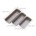 thumbnail image 4 of SEWACC 3pcs Metal Baking Pans Rectangular Brown Baking Dish for Home Users, 4 of 7