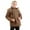 Brown, variant on SonxaHe Toddler Girls Winter Coats Fur Trim Hooded Thick Puffer Coat Children Warm Comfy Windproof Outerwear Coats Black,Sized 3-4