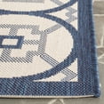 thumbnail image 4 of Safavieh Courtyard Darien Geometric Indoor/Outdoor Area Rug, Beige/Navy, 5'3" x 7'7", 4 of 8