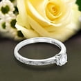 thumbnail image 2 of Art nouvea Gift For Her 0.75 Carat Round Cut Diamond Moissanite Unique Engagement Ring, Wedding Ring in10k Solid White Gold, Gift For Her, Promise Ring, Anniversary Ring, 2 of 3