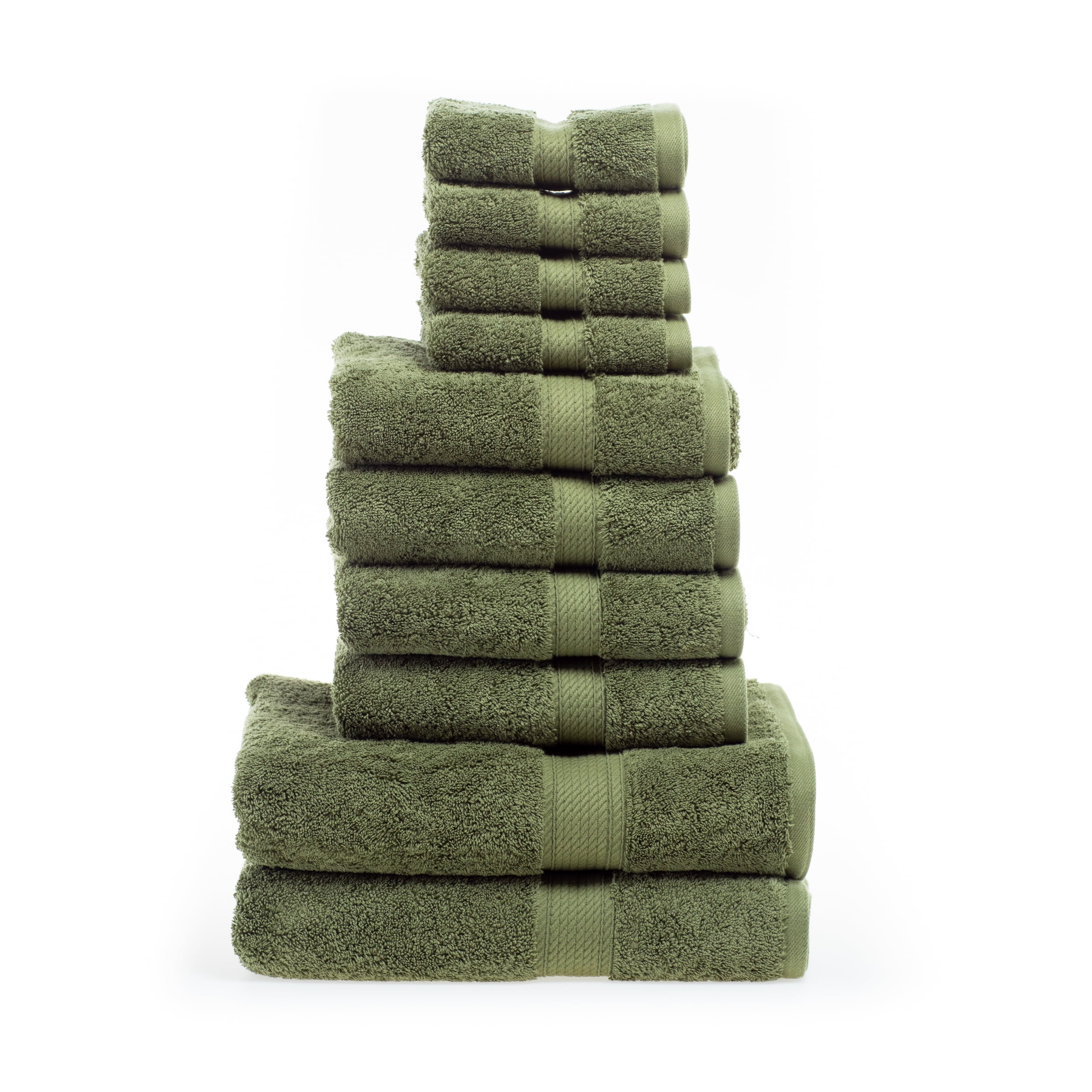 Egyptian Cotton Solid 10Piece Towel Set