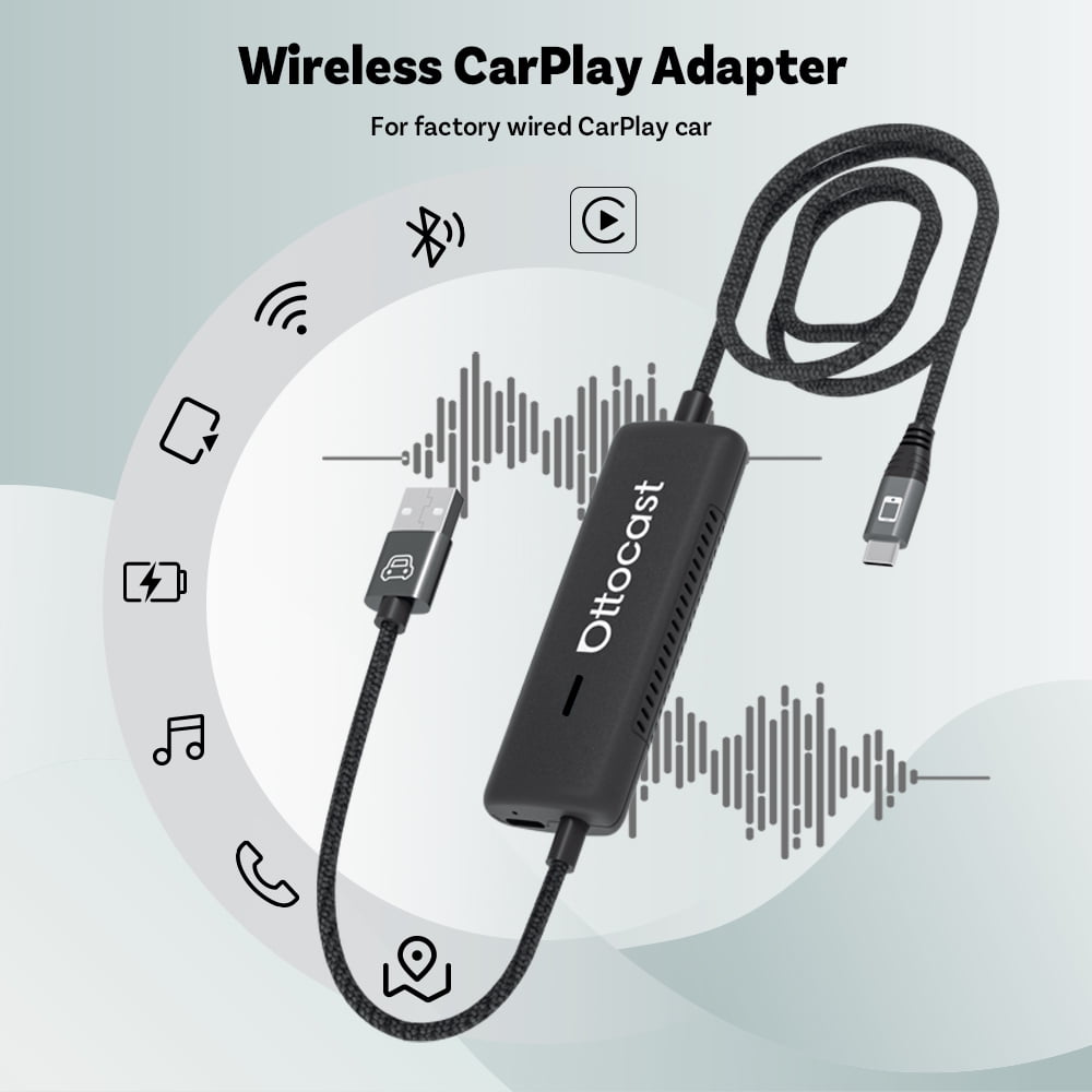 Ottocast Mirror Touch Wireless CarPlay Adapter That Lets