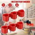 thumbnail image 4 of Clamping Clip Holder Battery Tool Storage Holders with Battery Slots Wall Mount 12V Battery Storage Racks Drill Battery Tool Holders Battery Accessory Storage Packs Fastening Clip,Cable Clamp,Wire Ho, 4 of 9