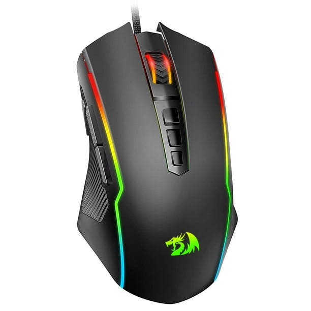 Ratón para juegos Redragon M910-K con cable con retroiluminación RGB 8000 DPI
