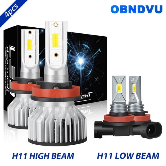 OBNDVU LED Headlight for 2008-2012 Chevrolet Malibu High Low Beam Bulb Kit 6000K Ultra White