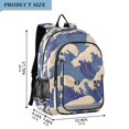 thumbnail image 2 of FORMRS School Backpack 17" Student Travel Bag with Laptop Compartment, Blue Wave Pattern, 2 of 7