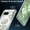 thumbnail image 4 of Magnetic Case for Google Pixel 8, Translucent Matte Anti-Fingerprint,Compatible with MagSafe,Slim Fit Shockproof Protective Phone Case for Pixel 8 Case (Clear), 4 of 12