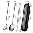 thumbnail image 3 of pvdgvd 3 Piece Portable Flatware Set - Chopsticks, Fork, Spoon with Travel Case - Plastic+Stainless Steel - For School, Work, Camping, 1 Set, 3 of 7
