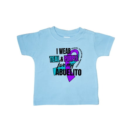 

Inktastic Suicide Prevention I Wear Teal and Purple for My Abuelito Gift Baby Boy or Baby Girl T-Shirt