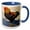 Blue/White, variant on 3drose, Rooster, 11oz Two-tone Red Mug