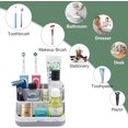 thumbnail image 4 of Chintu Bathroom Toothbrush Holders for Countertop - Electric Toothbrush Organizer 6 Slots Tooth Brush Organization for Kids Family, Toothpaste Holder for Bathroom Vanity Organizer Storage White, 4 of 10