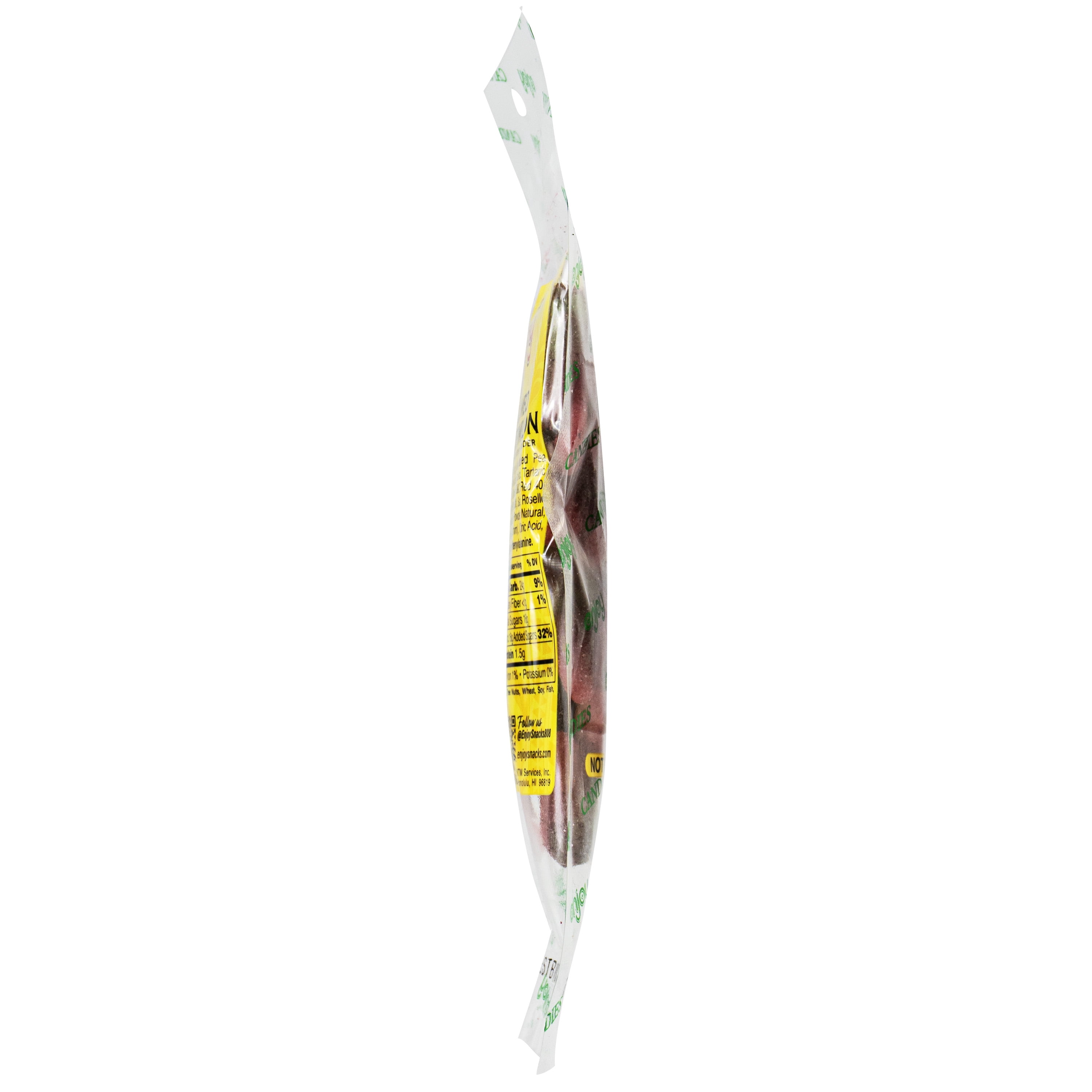 Enjoy Li Hing Jumbo Sour Watermelon (3 oz), Gummy Candy, Resealable Bag, Contains Phenylalanine