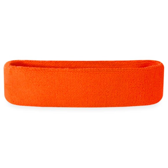 Suddora SweatbandHeadband - Bandas para el sudor atléticas de tela de rizo para la cabeza de baloncesto (naranja)