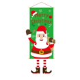 thumbnail image 2 of Feliz Navidad Decoración Muñeco de nieve Papá Noel Banner Banner Decoración para colgar en la pared $ Adornos navideños Innovación Tela de pared $ Arreglo de escena C, 2 of 3