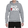 thumbnail image 2 of Wild Bobby, Funny Dad Bod Logo, Pop Culture, Unisex Graphic Hoodie Sweatshirt, Heather Grey, Large, 2 of 4