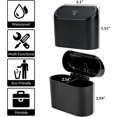 thumbnail image 1 of Mini bote de basura multifuncional impermeable al vapor con tapa (negro) 2 piezas Qi Cheng, 1 of 2
