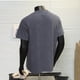 thumbnail image 3 of pstuiky Mangas cortas para hombre, Camisa informal de manga corta con cuello en V y color liso para hombre camisas casuales para hombre m, 3 of 6