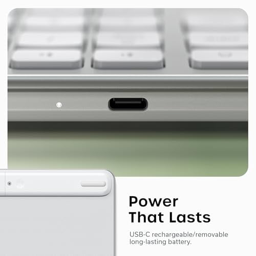 Satechi Slim EX3 Wireless Keyboard, Full-Size Keyboard w/Numpad, Multi-Device Bluetooth, 2.4GHz Connection for macOS, Windows, Android, Instant OS Key Remap,USB-C